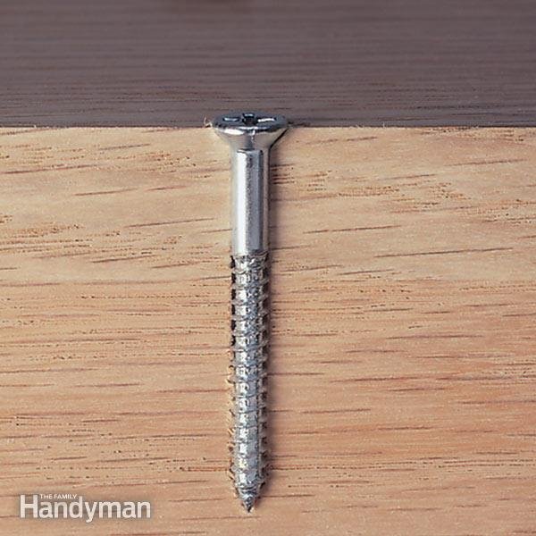 Wood screw, cross-section of hold